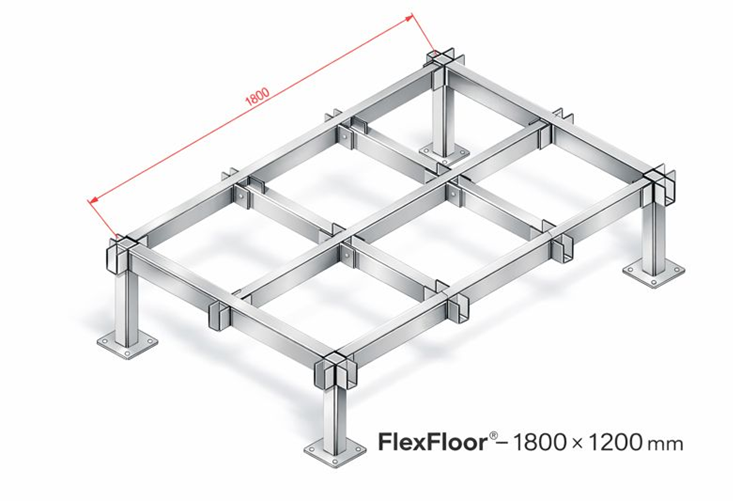 FlexFloor heavy-duty structural frame